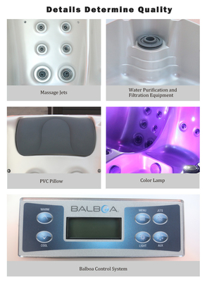 E-174S Anti Slip 850L 5 Persons Hot Tub Automatic Inflow And Outflow System