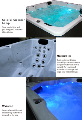 3 Seats 2 Lounges Spa Massage Hot Tub 1800L Water Capacity