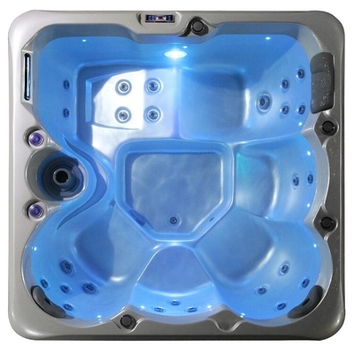 Luxury Outdoor Hot Tub For 5 Persons With Whirlpool Massage Acrylic Bathtubs With Bluetooth Speaker
