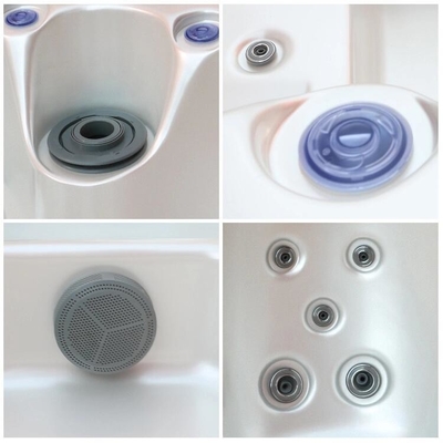 Luxury Outdoor Hot Tub For 5 Persons With Whirlpool Massage Acrylic Bathtubs With Bluetooth Speaker