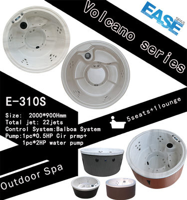 5-6 Person Bluetooth WiFi Round Hot Tub Spa Balbao 3kW Heaters