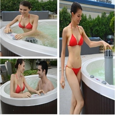 Freestanding 5 6 Persons Acrylic Baths Hot Tub Bluetooth Speaker