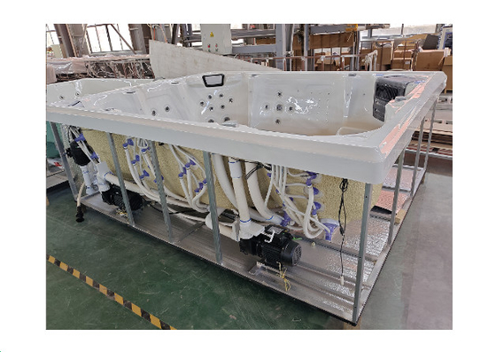 Ocean Wave Pure White Acrylic Rectangle Outdoor Bathtub SPA Tubs