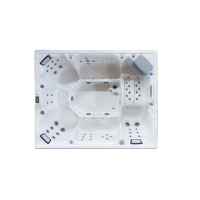 8-Person 600-Gallon Capacity Rectangular Acrylic Hot Tub With 73 Jets And 16 Air Jets