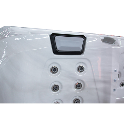 8-Person 600-Gallon Capacity Rectangular Acrylic Hot Tub With 73 Jets And 16 Air Jets