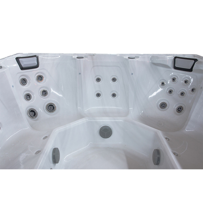 8-Person 600-Gallon Capacity Rectangular Acrylic Hot Tub With 73 Jets And 16 Air Jets