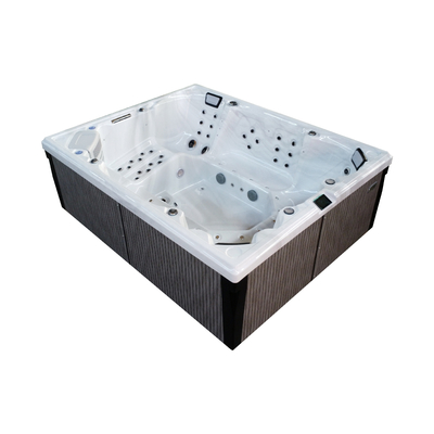 8-Person 600-Gallon Capacity Rectangular Acrylic Hot Tub With 73 Jets And 16 Air Jets