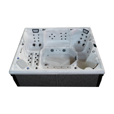 8-Person 600-Gallon Capacity Rectangular Acrylic Hot Tub With 73 Jets And 16 Air Jets