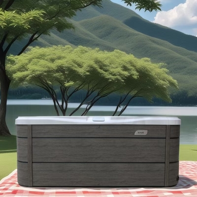 3-4 Persons Jacussii Outdoor Spa Hot Tub with LED Lights and Energy- Design