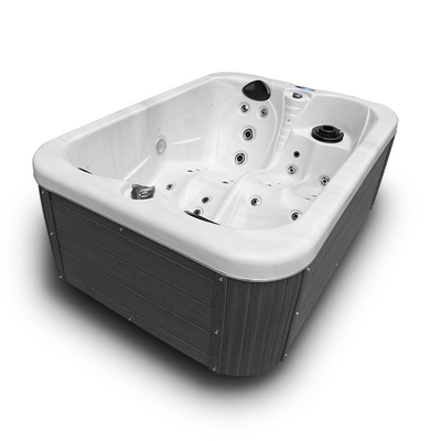 2 Lounges Freestanding Whirlpool Massage Hot Tub Spa Bathtub For Villa