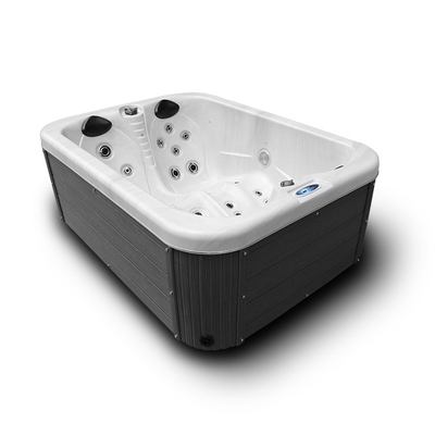 2 Lounges Freestanding Whirlpool Massage Hot Tub Spa Bathtub For Villa