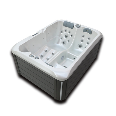 Modern 3 People Acrylic Whirlpools Spa Hot Tub Outdoor Bathtub With LED Light