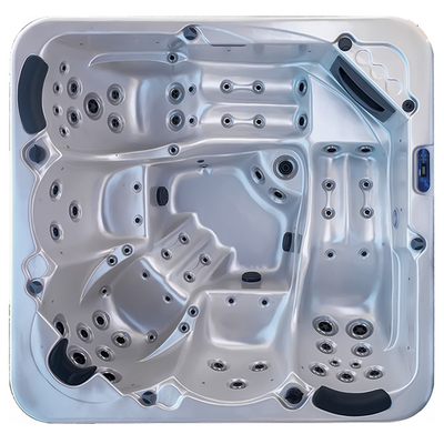 6 Person Air Jet Whirlpool Massage Outdoor Hot Tub With Hydrotherapy Pump