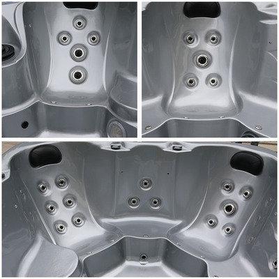Garden Outdoor Whirlpool Spa Hot Tub 7 Seats Square Hydro Massage Bathtub