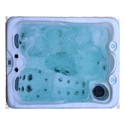 Small Size 3 People Freestanding Hot Tub Outdoor Whirlpool Spa Bathtub With LED