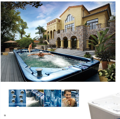 Luxury Dual Zone Swim Spa Pool Whirlpool Outdoor Endless Swim Pool