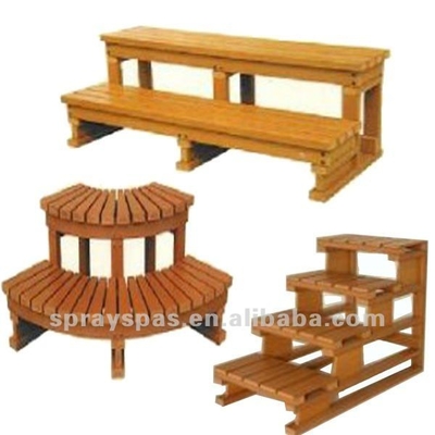 Outdoor Spa Accessories Hot Tub 2 Tier Step Plastic Walk In Steps