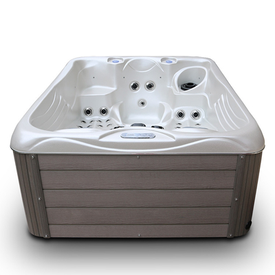 Small Size 3 People Freestanding Hot Tub Outdoor Whirlpool Spa Bathtub With LED