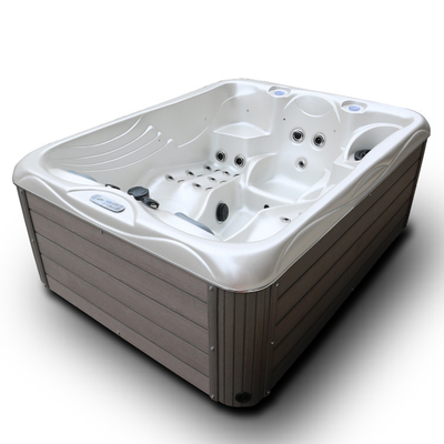 Small Size 3 People Freestanding Hot Tub Outdoor Whirlpool Spa Bathtub With LED