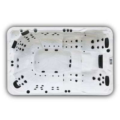 Luxury 10 Persons Acrylic Swimming Pool Outdoor Swim Spa Hot Tub With LED