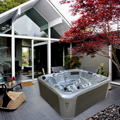 Acrylic Outdoor Bathtub Whirlpool Massage Spa Tub For 6 People