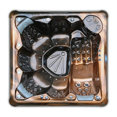 5 Person Deluxe Outdoor Hot Tub Spa With Premium Lighting And A Backlit Waterfall