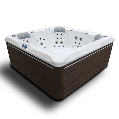 5 Person Deluxe Outdoor Hot Tub Spa With Premium Lighting And A Backlit Waterfall