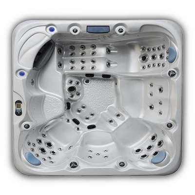 7 Person Outdoor Whirlpool Spa Hot Tub With Multi Colored Lighting And Cup Holders