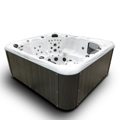 7 Person Outdoor Whirlpool Spa Hot Tub With Multi Colored Lighting And Cup Holders