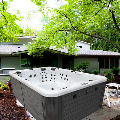 8 10 Persons Acrylic Outdoor Whirlpool Swim Pool Endless Swimming Pool