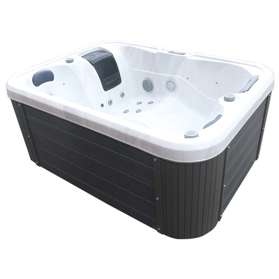 Acrylic Outdoor Whirlpool Massage Hot Tub With Underwater LED Light