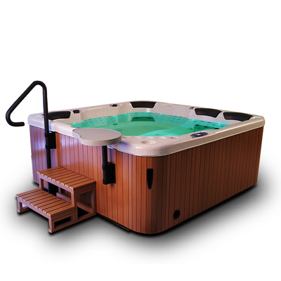 6 Person Acrylic Freestanding Massage Hot Tub Outdoor Whirlpool Spa Bathtub With 3 Seats &amp; 3 Loungers