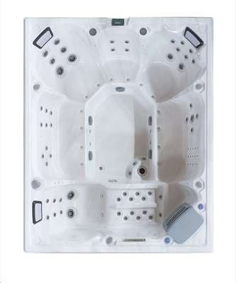 Ocean Wave Pure White Acrylic Rectangle Outdoor Bathtub SPA Tubs