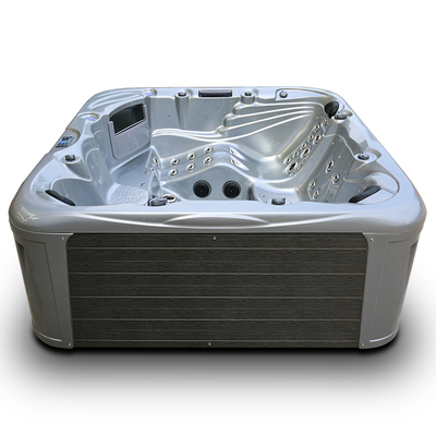 Acrylic Whirlpool SAA Outdoor Bathtub Massage Spa Tub 83 Jets For 6 People
